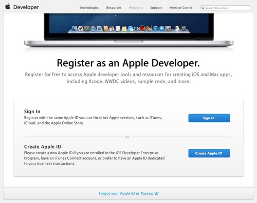 Register as an Apple Developer